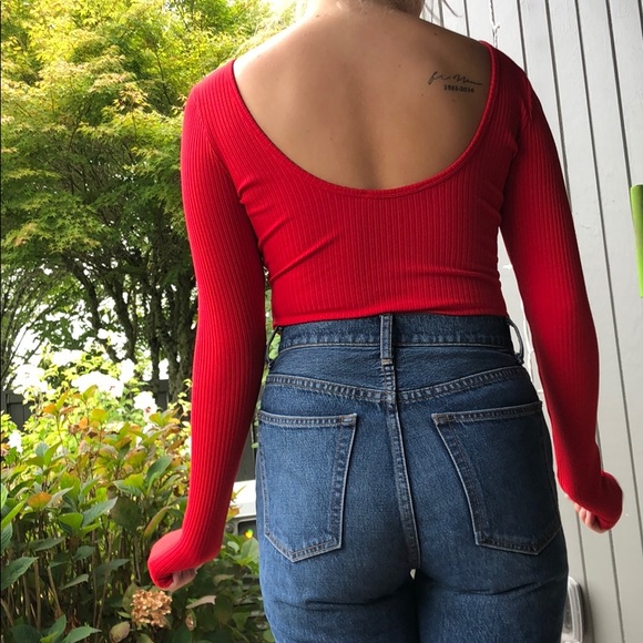 red long sleeve body suit - Picture 2 of 2